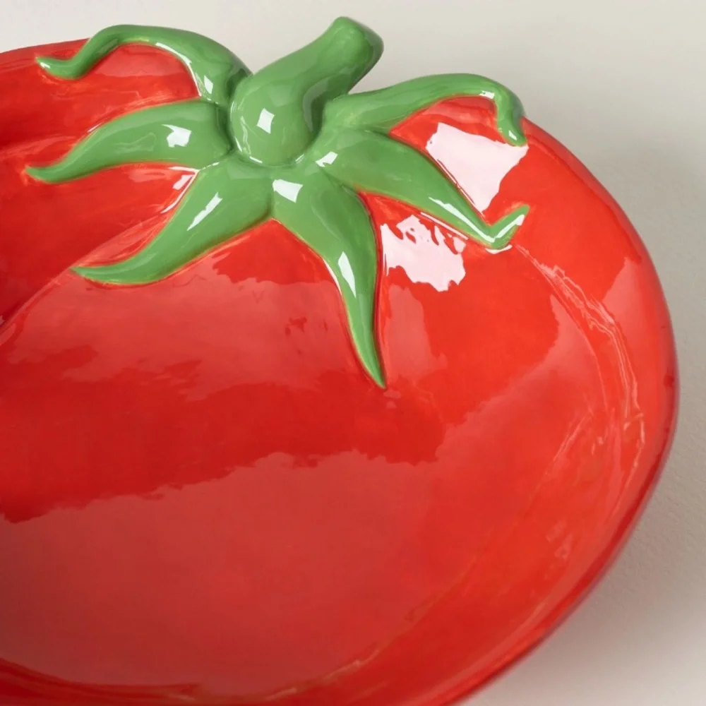NWT Anthropologie Tomato Dolomite Pasta Bowl - Picture 2 of 5